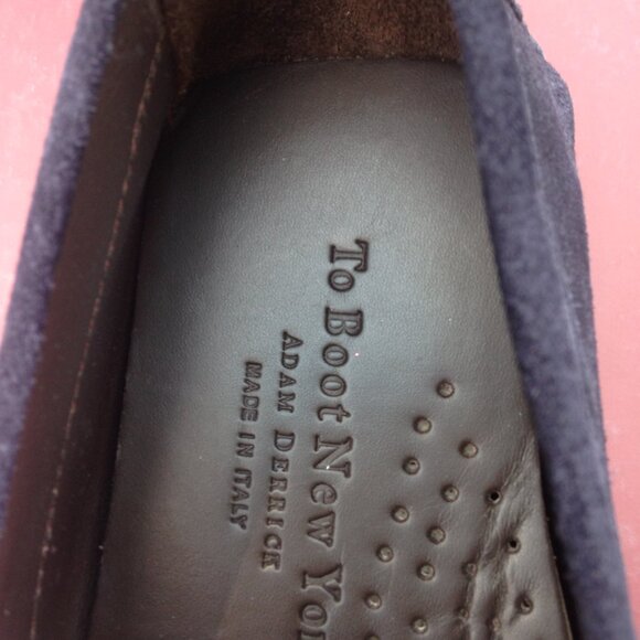 To Boot New York Ocean Drive Suede Driver Loafer Blue 8M NWT - Picture 7 of 14